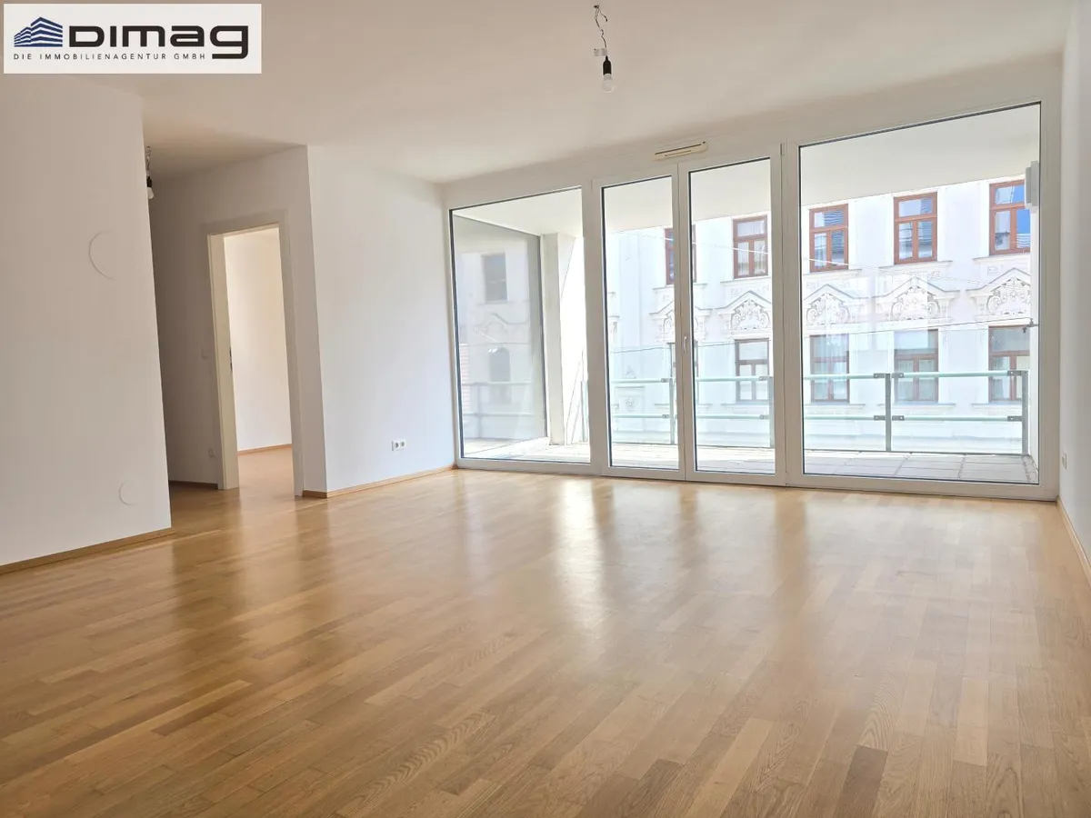 Herrliche, sehr sonnige Neubauwohnung mit Terrasse in einer sehr beliebten und verkehrsgünstigen Lage in Gersthof - Widok 2