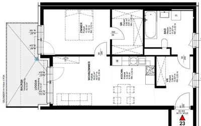 2-Zimmer-Wohnung mieten in Wien – 55,45 m², € 1.045 – Bild 11 von 11
