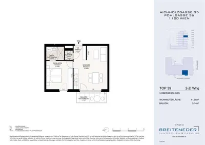 Wohnung kaufen in Wien – 41,95 m², € 300.000 – Bild 10 von 11