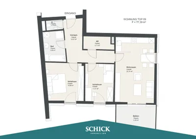 3-Zimmer-Wohnung mieten in Villach – 77,39 m², € 1.361 – Bild 20 von 20