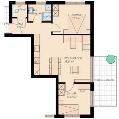 3-Zimmer-Wohnung kaufen in Innsbruck-Land – 57,71 m², € 474.000 – Bild 5 von 9