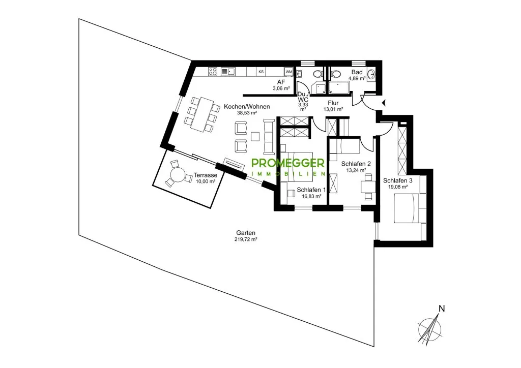 NEUBAUPROJEKT: PRÖLLHOFSTRASSE | OBERALM - 4 Zimmer Gartenwohnung - PROVISIONSFREI! - Ansicht 3