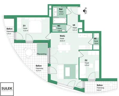 3-Zimmer-Wohnung mieten in Wien – 66,42 m², € 1.699 – Bild 17 von 18