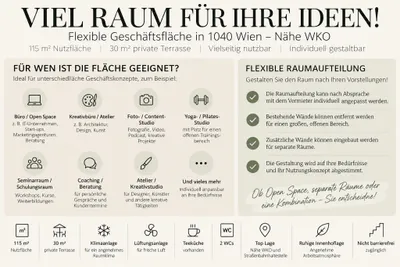 4-Zimmer-Gewerbeimmobilie mieten in Wien – 145 m², € 1.408 – Bild 3 von 14