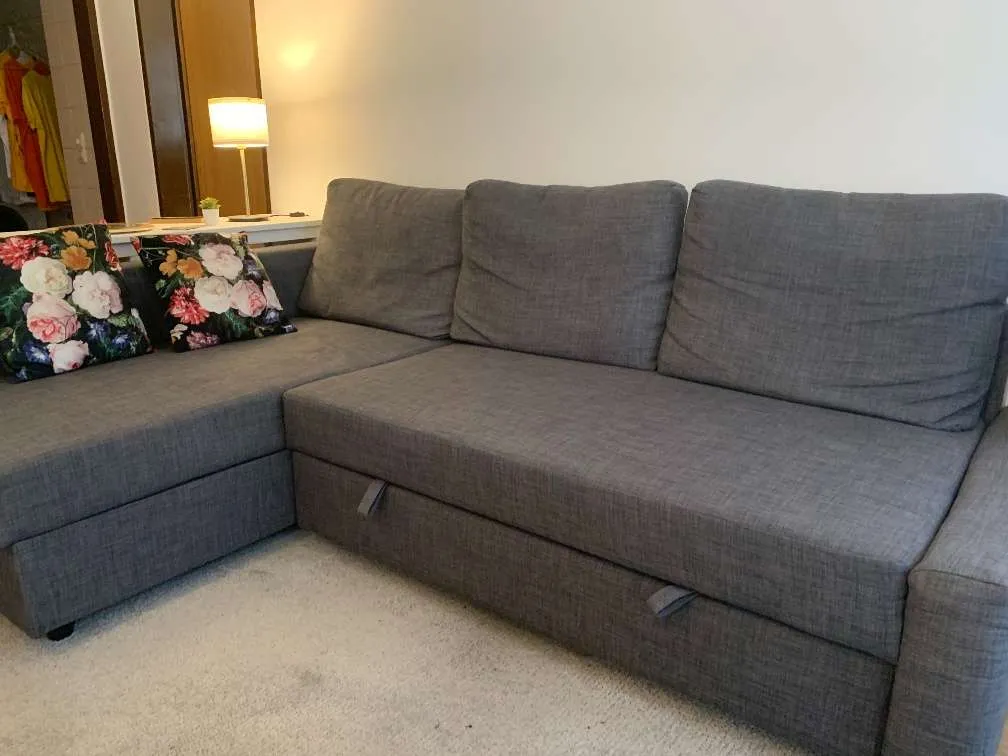IKEA Friheten Ecksofa mit Schlaffunktion & Bettkasten - dunkelgrau, € 250,- (1180 Wien)