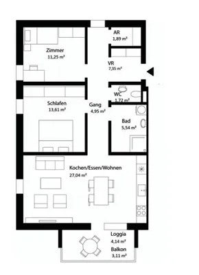 3-Zimmer-Wohnung kaufen in Villach – 75 m², € 236.695 – Bild 2 von 10