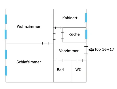 3-Zimmer-Wohnung mieten in Wien – 81,95 m², € 1.400 – Bild 12 von 13