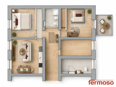 3-Zimmer-Wohnung mieten in Graz – 63 m², € 763 – Bild 2 von 4