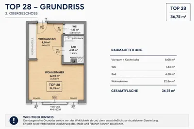 1-Zimmer-Wohnung kaufen in Wien – 36,13 m², € 299.000 – Bild 12 von 13