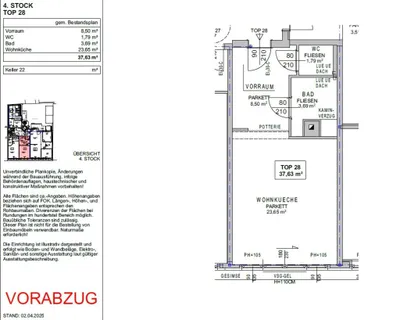 1-Zimmer-Wohnung kaufen in Wien – 36,13 m², € 299.000 – Bild 13 von 13