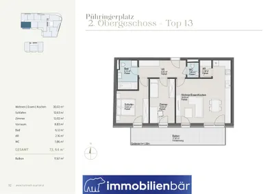 3-Zimmer-Wohnung kaufen in Grieskirchen – 73,64 m², € 358.000 – Bild 12 von 12