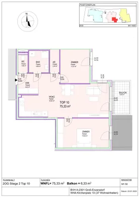 3-Zimmer-Wohnung kaufen in Gänserndorf – 64,29 m², € 312.620 – Bild 7 von 7
