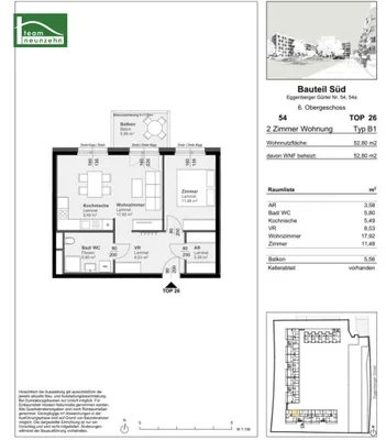 2-Zimmer-Wohnung mieten in Graz – 65,24 m², € 798 – Bild 15 von 15