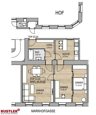 3-Zimmer-Wohnung kaufen in Wien – 68,59 m², € 330.000 – Bild 16 von 16