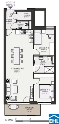3-Zimmer-Wohnung mieten in Graz – 72,27 m², € 1.124 – Bild 7 von 7