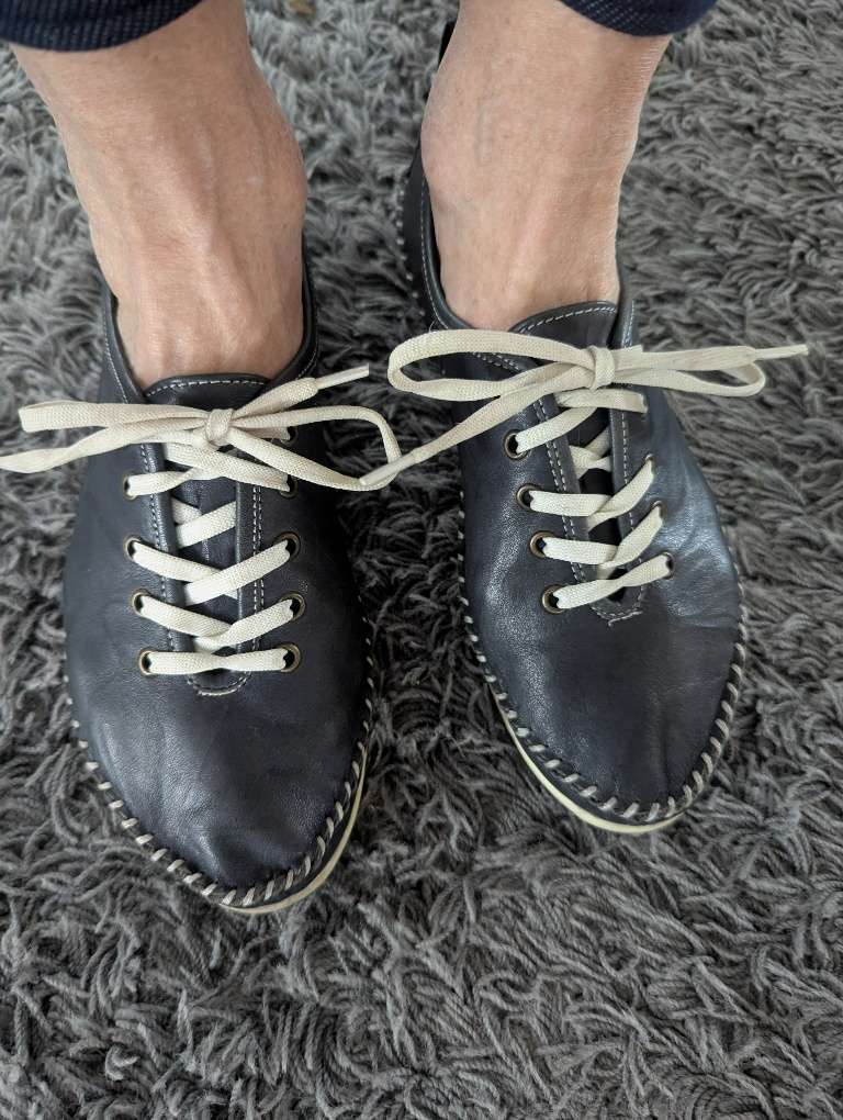 Ledersneaker Dunkelblau Gr. 38