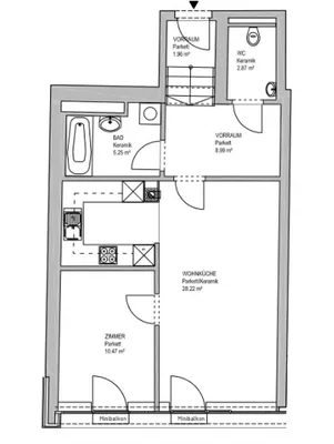 2-Zimmer-Wohnung mieten in Wien – 58 m², € 1.045 – Bild 3 von 29