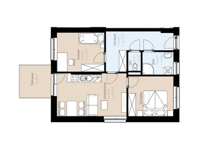 3-Zimmer-Wohnung mieten in Leibnitz – 57,28 m², € 587 – Bild 1 von 4