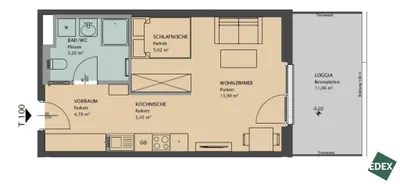 1-Zimmer-Wohnung mieten in Wien – 34,5 m², € 899 – Bild 12 von 12