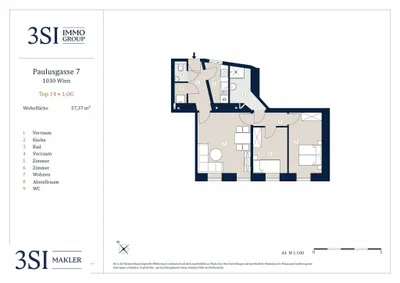 3-Zimmer-Wohnung kaufen in Wien – 57,37 m², € 436.000 – Bild 19 von 19