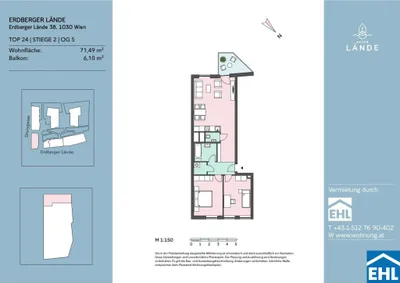 3-Zimmer-Wohnung mieten in Wien – 71,49 m², € 1.650 – Bild 17 von 17