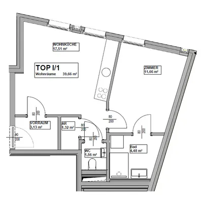 2-Zimmer-Wohnung mieten in Wien – 39,66 m², € 650 – Bild 2 von 10