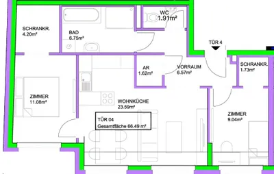 3-Zimmer-Wohnung kaufen in Wien – 66,49 m², € 300.492 – Bild 22 von 22