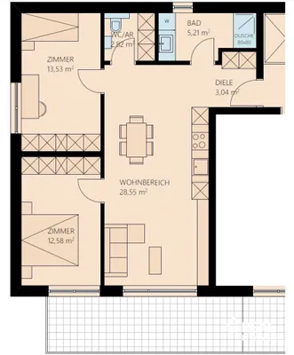 3-Zimmer-Wohnung kaufen in Innsbruck-Land – 65,73 m², € 471.000 – Bild 5 von 9