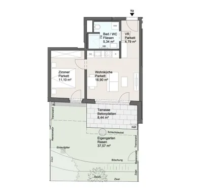 2-Zimmer-Wohnung kaufen in Wien – 38,13 m², € 259.000 – Bild 3 von 10