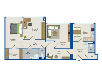 3-Zimmer-Wohnung mieten in Wien – 74,57 m², € 1.348 – Bild 13 von 13
