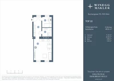 2-Zimmer-Wohnung kaufen in Wien – 48,24 m², € 189.000 – Bild 10 von 10