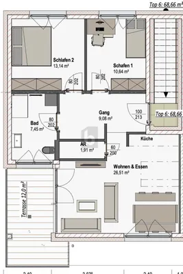 3-Zimmer-Wohnung kaufen in Dornbirn – 68 m², € 532.000 – Bild 3 von 6