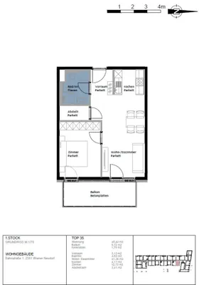 2-Zimmer-Wohnung mieten in Mödling – 48,42 m², € 790 – Bild 10 von 10