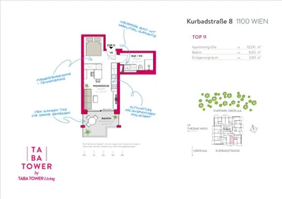 1-Zimmer-Wohnung mieten in Wien – 32 m², € 1.083 – Bild 24 von 24