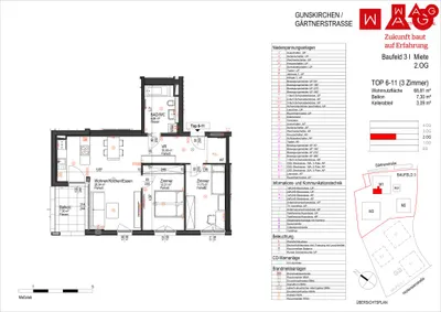 3-Zimmer-Wohnung mieten in Wels-Land – 69 m², € 887 – Bild 11 von 11