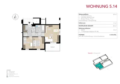 3-Zimmer-Wohnung kaufen in Graz-Umgebung – 67 m², € 314.470 – Bild 5 von 10
