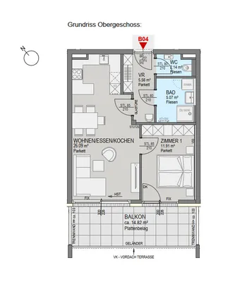 2-Zimmer-Wohnung kaufen in Graz – 50,77 m², € 359.000 – Bild 3 von 6