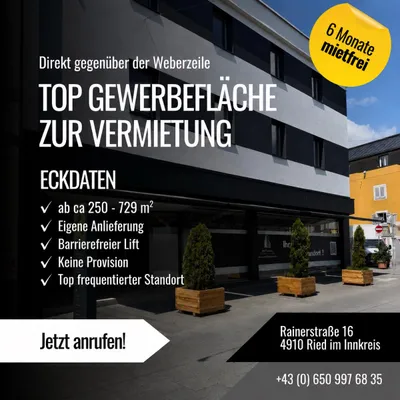 Gewerbeimmobilie mieten in Ried im Innkreis – 250 m² – Bild 1 von 5