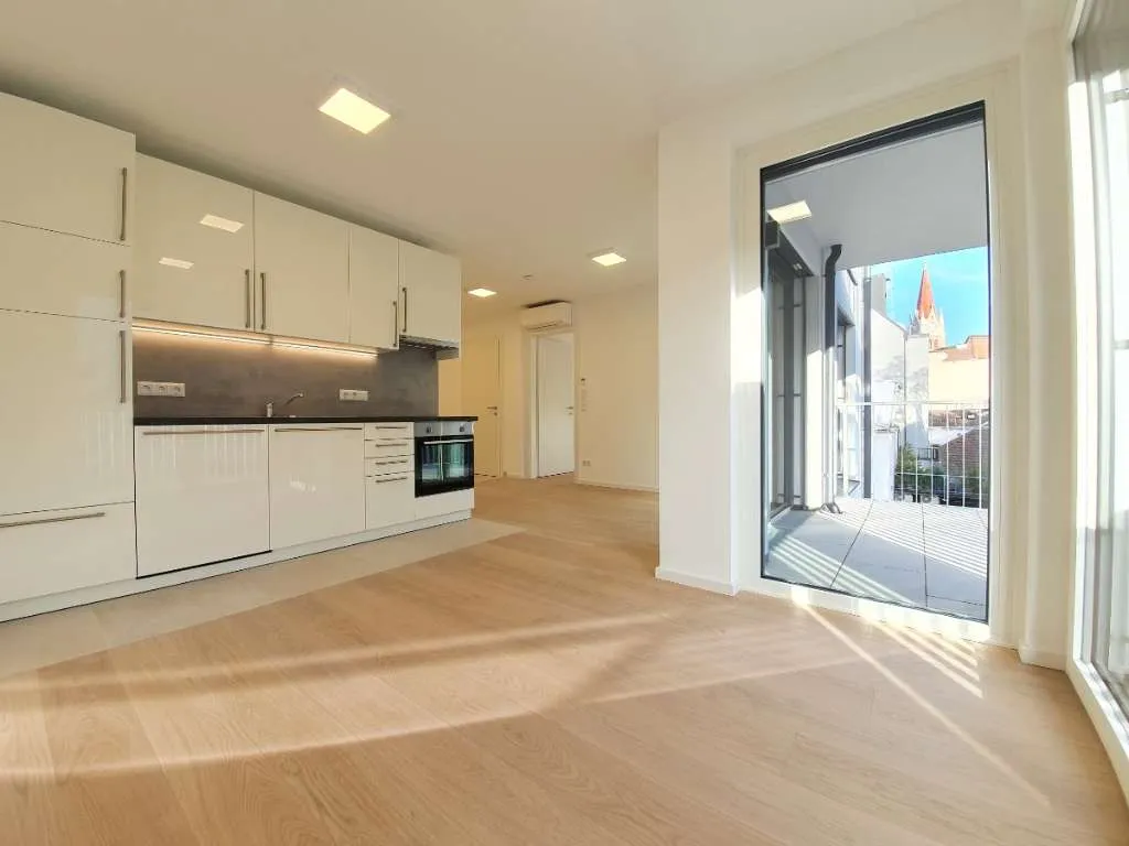**Privatvermietung | Helle Neubau-2-Zimmer-Wohnung mit großem Balkon - 1 Min. zur U3 Hütteldorfer Straße & Klimaanlage** - Widok 3