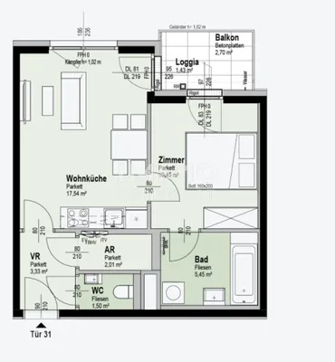 2-Zimmer-Wohnung kaufen in Wien – 41,72 m², € 289.900 – Bild 11 von 11