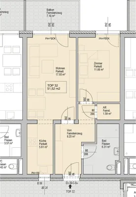 2-Zimmer-Wohnung mieten in Graz-Umgebung – 52,52 m², € 710 – Bild 3 von 4
