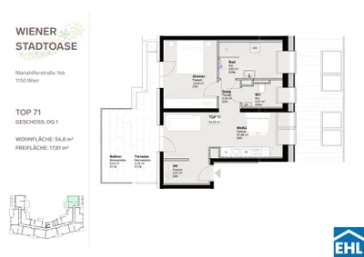 2-Zimmer-Wohnung mieten in Wien – 54,8 m², € 1.590 – Bild 17 von 17