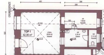 1-Zimmer-Gewerbeimmobilie mieten in Wien – 42 m², € 731 – Bild 9 von 9