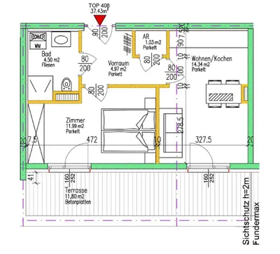 2-Zimmer-Wohnung mieten in Graz – 37,43 m², € 561 – Bild 9 von 9