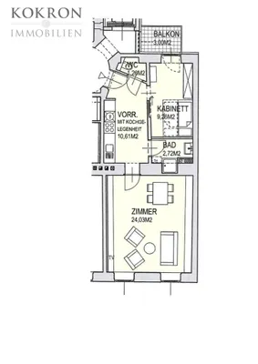 1-Zimmer-Wohnung kaufen in Wien – 47,9 m², € 259.000 – Bild 16 von 16