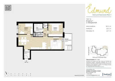 3-Zimmer-Wohnung kaufen in Wien – 76,73 m², € 480.000 – Bild 2 von 8
