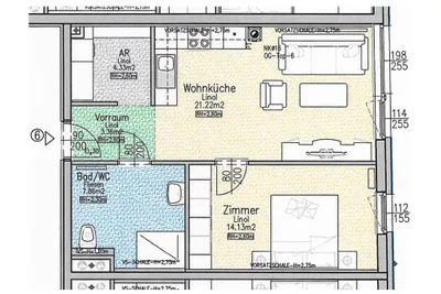 2-Zimmer-Wohnung mieten in Sankt Pölten Land – 57,69 m², € 800 – Bild 6 von 12