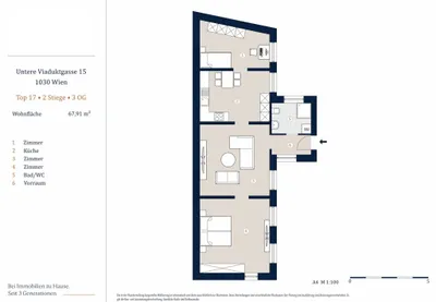 3-Zimmer-Wohnung kaufen in Wien – 68 m², € 300.000 – Bild 7 von 7