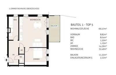 2-Zimmer-Wohnung kaufen in Mödling – 66,57 m², € 474.900 – Bild 19 von 21