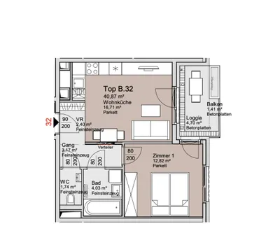 2-Zimmer-Wohnung kaufen in Wien – 40,9 m², € 272.000 – Bild 12 von 12